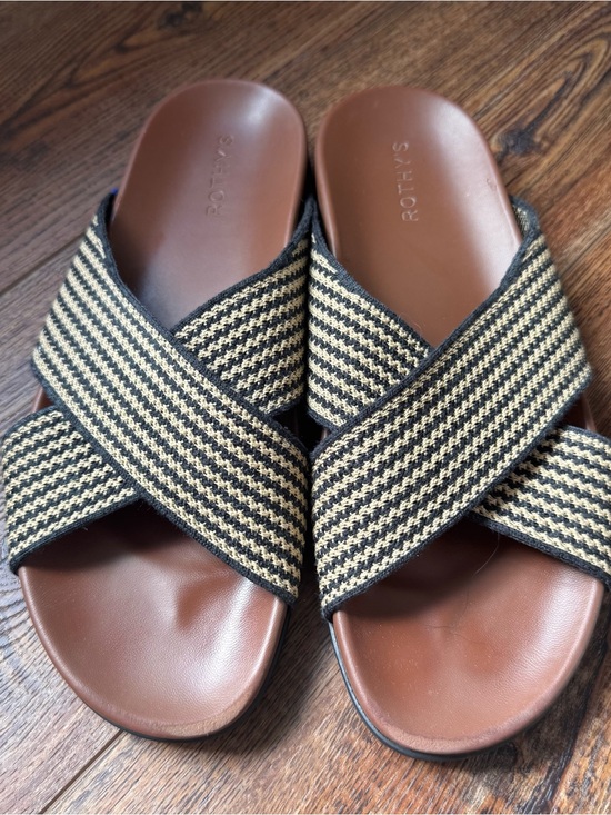 Rothy's Shoes - Rothy's Women's Weekend Slide Sandal in Black and Tan
